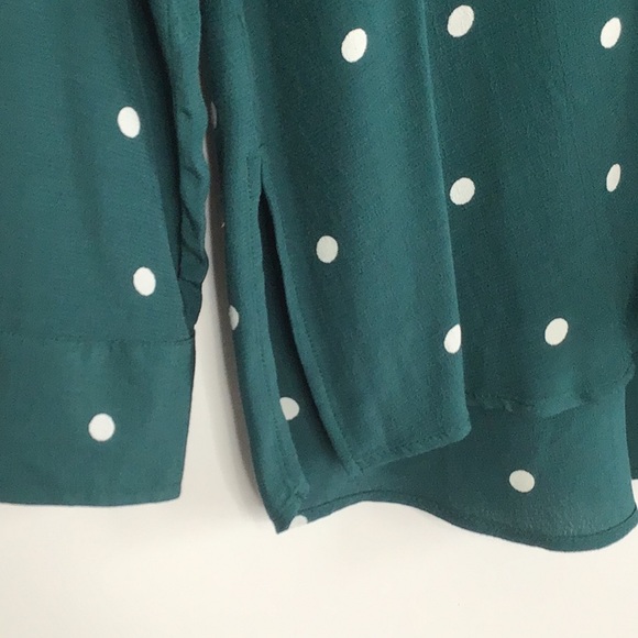 Topshop Oversized Polka Dot Button Up Top Sz 6 - Picture 5 of 8